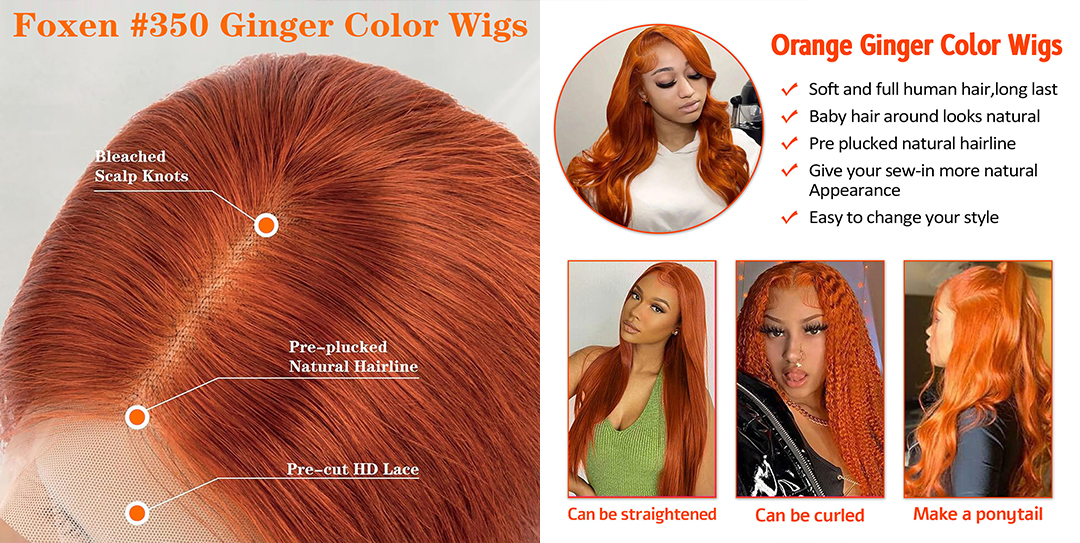 350 Colored Glueless Wigs Brazilian Human Hair