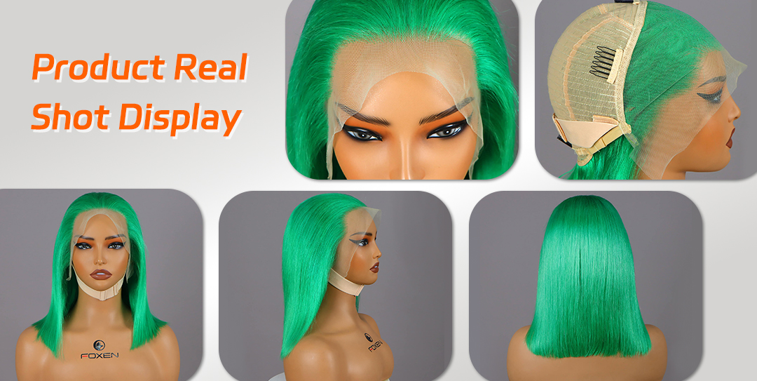 foxen emerald green hair​ bob wigs