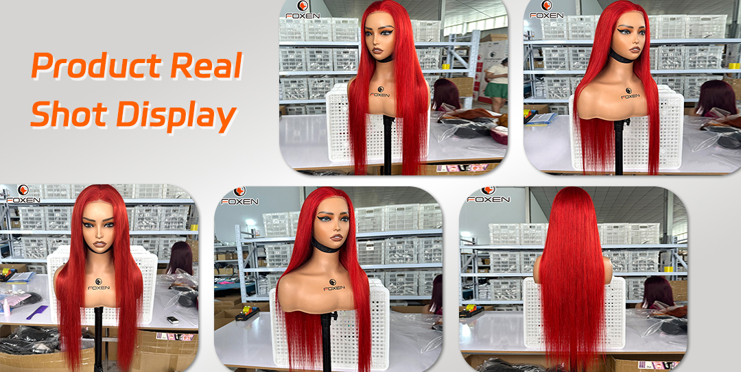 Wholesale red human hair