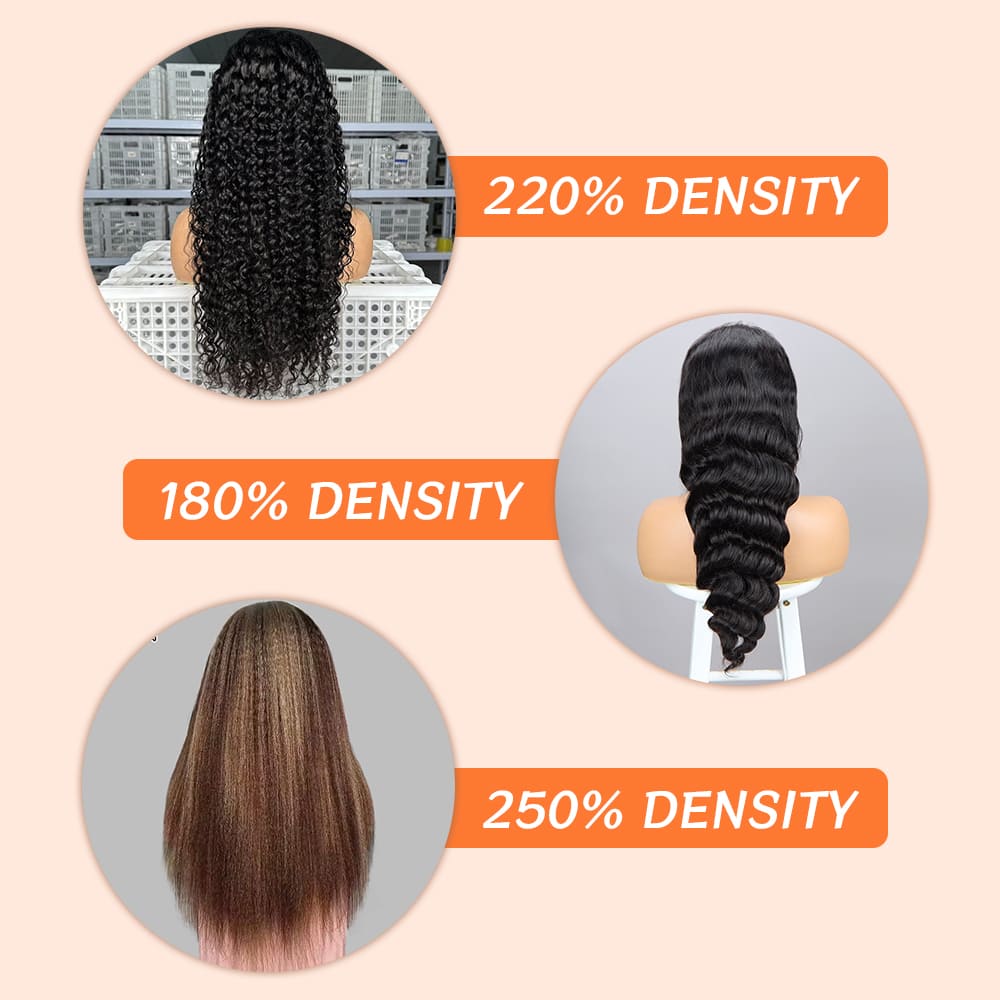 180%, 220%, 250% Wig Density: Comparison Guide for Volume