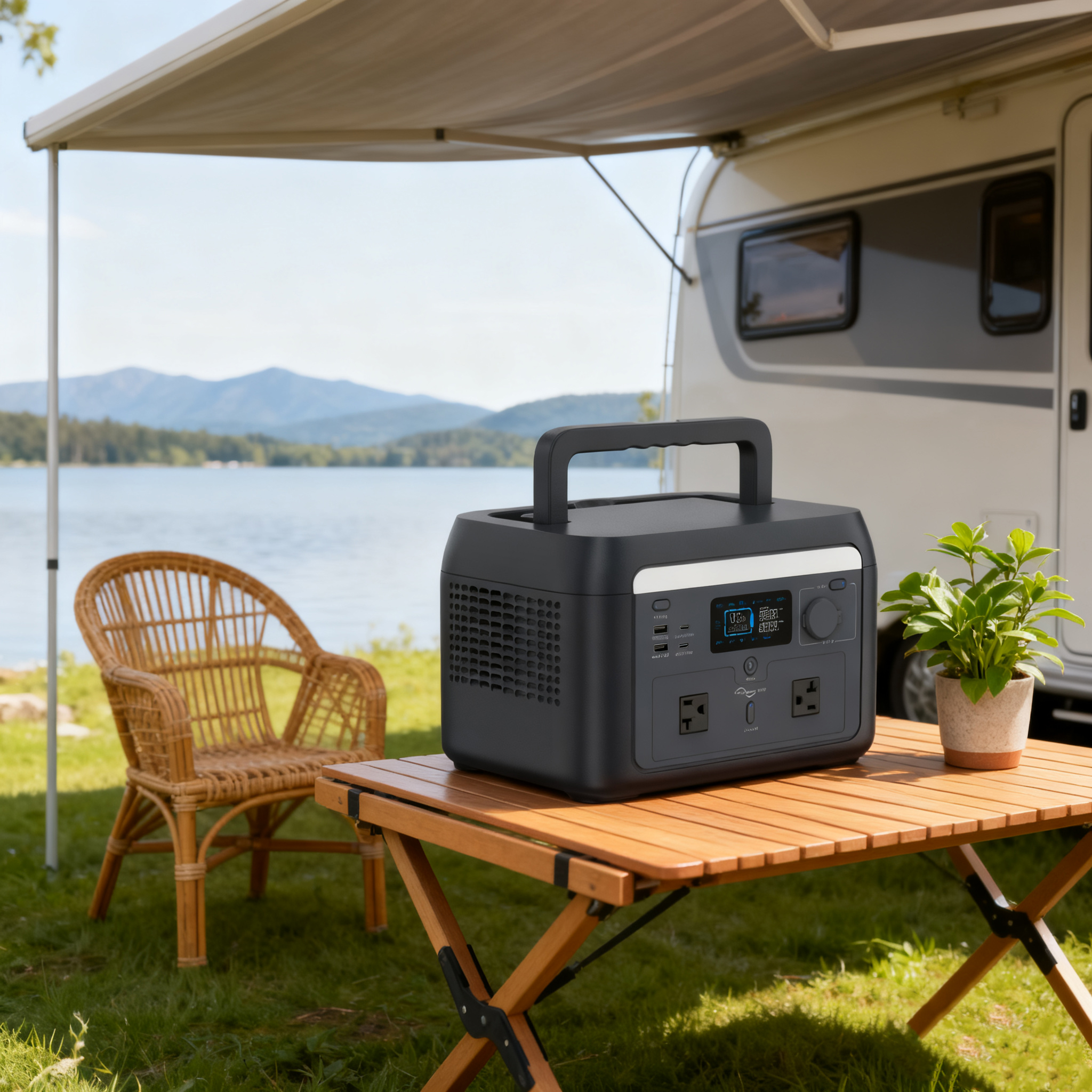 Person standing in a factory with machinery in the background