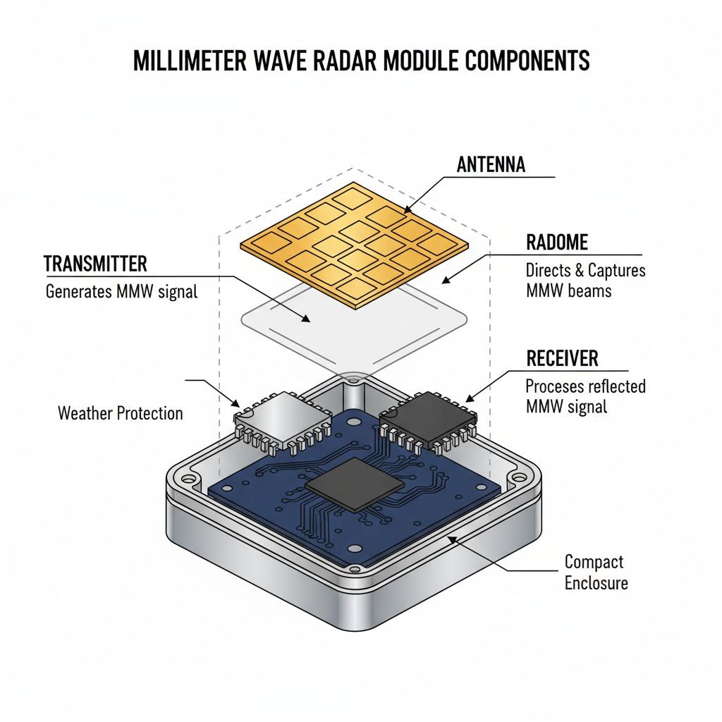 Millimeter Wave Radar, ADAS MMW Radar, Radar Antenna Design, Industrial Sensing with MMW Radar, Compact MMW Radar Module