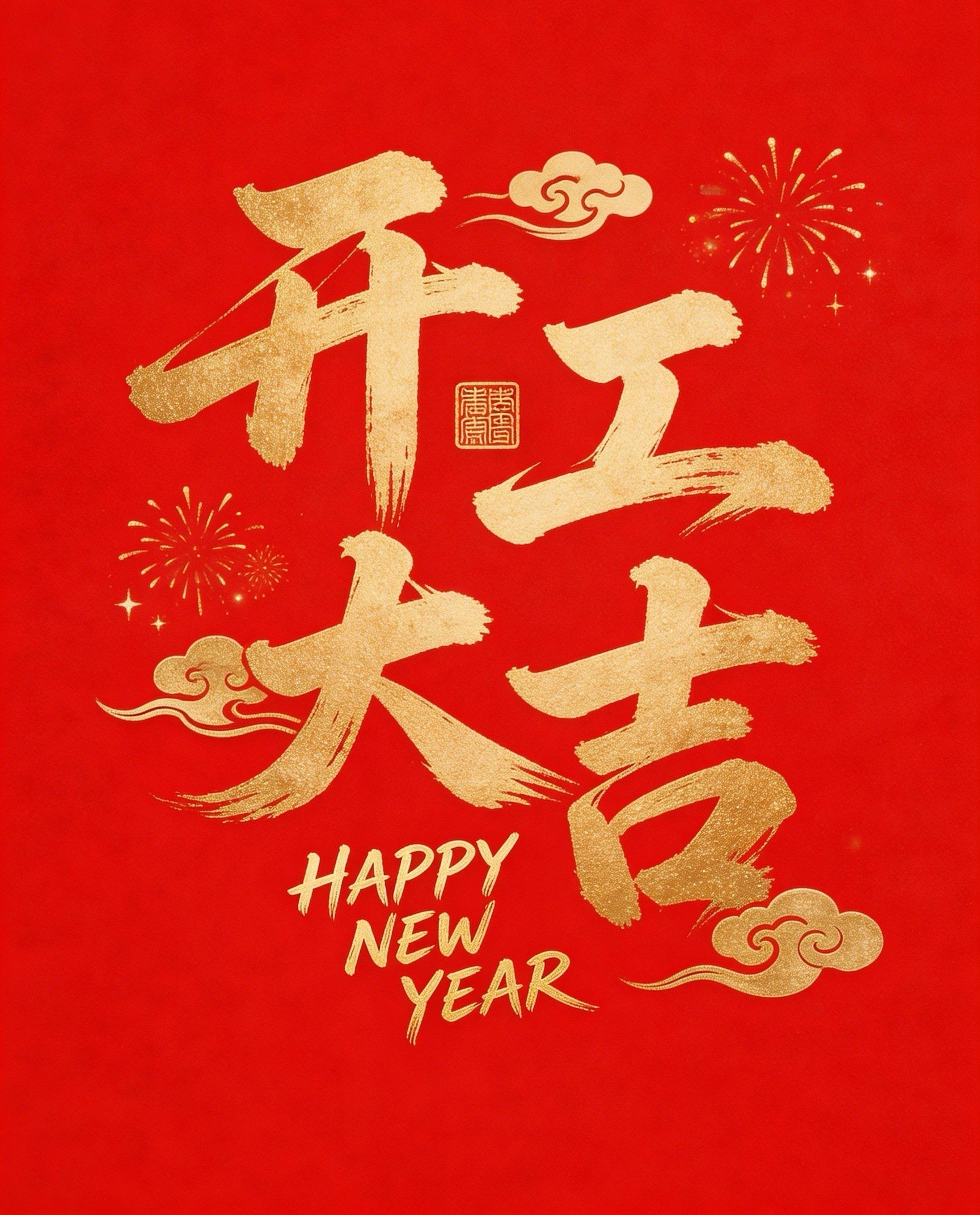 As soon as the firecrackers go off, you'll be rich beyond measure. Break a new and prosperous year!